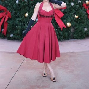 Trashy Diva Lina Rayon Beaded Halter Dress